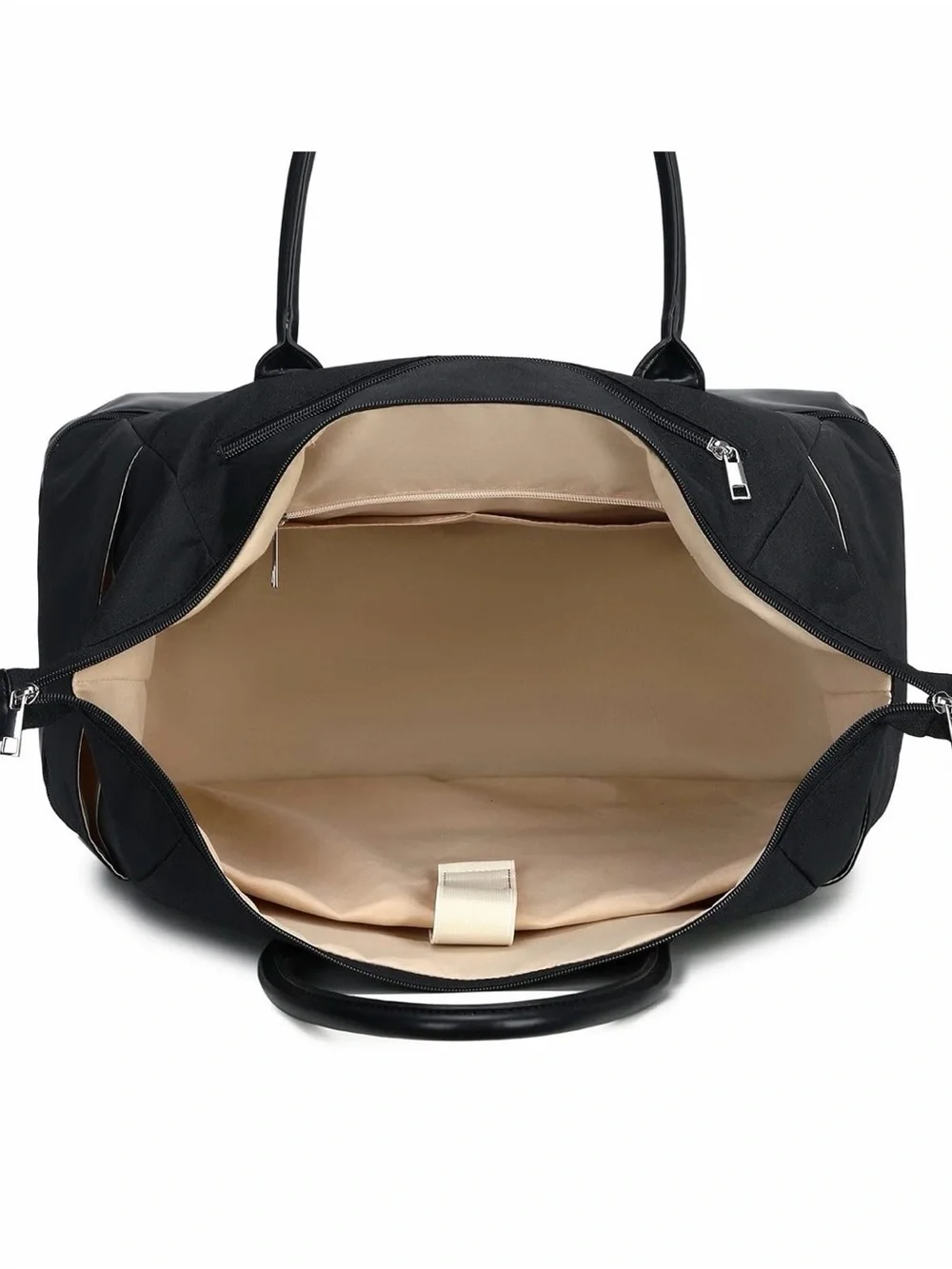 Black Weekender Travel Bag with Detachable Strap